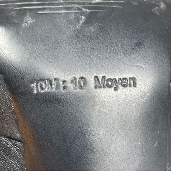 Guess Slick Ankle Bootie Stiletto Pleated Black Leather Women's 10 Back Zip - Picture 8 of 9